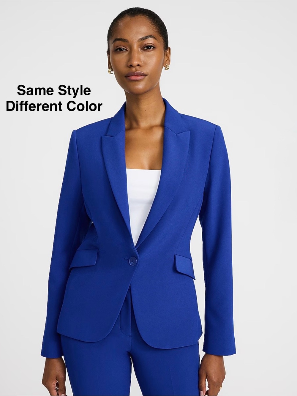 Women’s Express Editor Fitted/Tailored One Button Hot Pink Blazer - Picture 2 of 9